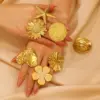 Wholesale Europe And The United States Jewelry Ins High-grade Exaggerated Stainless Steel Ring Female Flower Love Starfish Opening Ring Accessories
