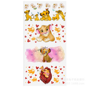 Lion King Series Transparent Crystal Water Cup Waterproof Sticker suit (4 Pieces/Set)