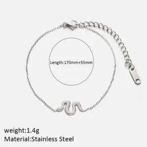 Silver Snake Bracelet # 17