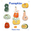 Wholesale Self-Paste Funny Pumpkin Embroidery Cloth Sticker Bag Mobile Phone Cute Decorative Embroidery Sticker Clothes Hole Patch Sticker
