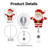 oly-ffa33732ef1ee9d68de53e4d7fd11598 Wholesale Christmas Acrylic Glitter Glitter Snowman Christmas Tree Socks Gloves Telescopic Clip Rotating Easy-Pull Buckle to Get a Id