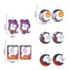 Wholesale New Halloween Wooden Earrings Ghost Pumpkin Castle Fun Holiday Earrings Europe and America Cross Border Amazon Earrings