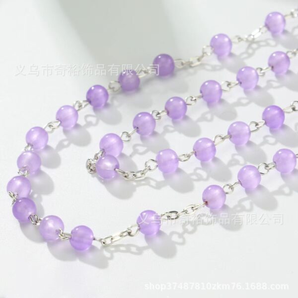 Wholesale 6mm glass bead cross rosary prayer chain