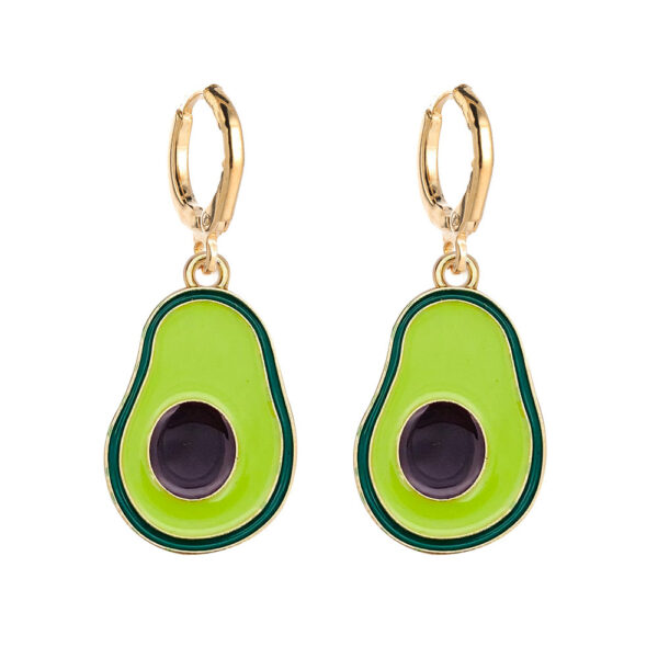 Wholesale Cross-border new products fruit earrings Lemon avocado strawberry cute fruit ins style alloy drop earrings jewelry