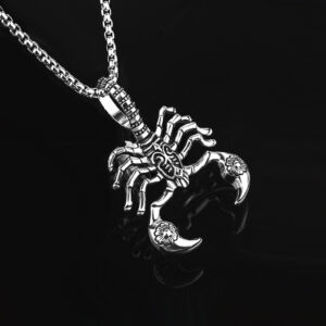 Scorpion with stainless steel chain