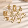 Wholesale Irregular Open Ring For Women In 18K Real Gold Plated With PVD Coated Waterproof Non Tarnish 304 Stainless Steel