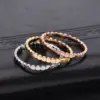 Wholesale Ion Plating (IP) Real Gold Plated 18K Gold Solid Color 304 Stainless Steel Simple Style Waterproof Non Tarnish Rings