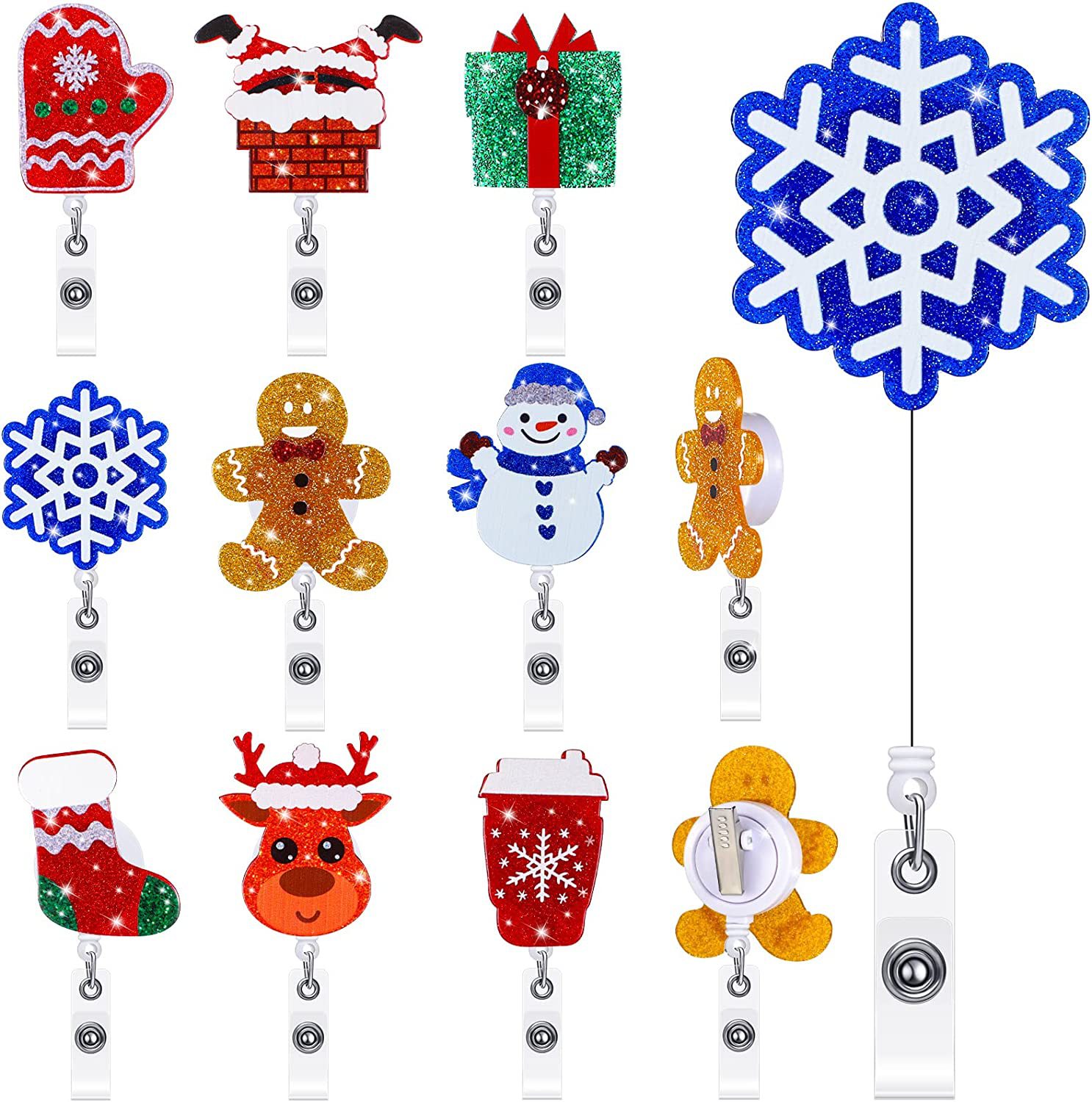 Wholesale Christmas acrylic glitter glitter retractable rotating easy to pull