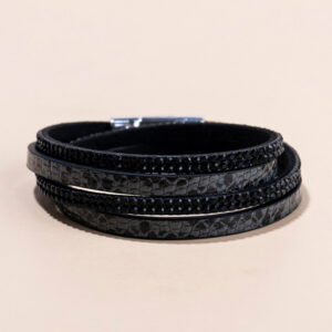 21012736-Black / PU Metal