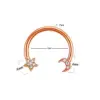 Wholesale 1 Piece Nose Rings & Studs Casual Star Flower Stainless Steel Copper Rhinestones Zircon