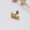 Wholesale 1 Piece Sweet Simple Style Pentagram Flower Butterfly Plating Inlay Copper Zircon Cartilage Earrings