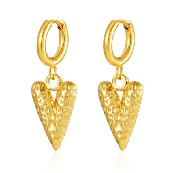Wholesale 201 Stainless Steel 304 Stainless Steel Geometric Strawberry Butterfly Electroplated Golden Plated Casual Simple Style Streetwear Waterproof Non Tarnish Plating Earrings