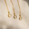 Wholesale Jewelry Lady Commute Letter 201 Stainless Steel 304 Stainless Steel 18K Gold Plated Plating Necklace