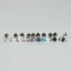 Wholesale 1 Piece Lip Rings Formal Sweet Simple Style Round Titanium Alloy Polishing Zircon Ear Cartilage Rings & Studs