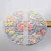 Wholesale Chinese-style embroidery split round patch clothing ethnic-style pattern embroidery piece Chinese-style applique embroidery patch decoration