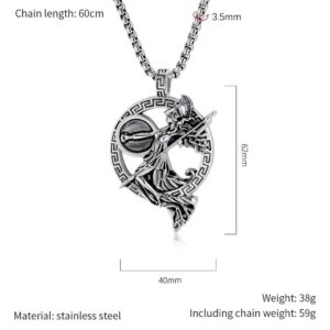 Wholesale Retro Cross Border Retro Greek Goddess Roman Mythical Warrior Fashion Personality Handsome Trendy Men's Hip Hop Pendant