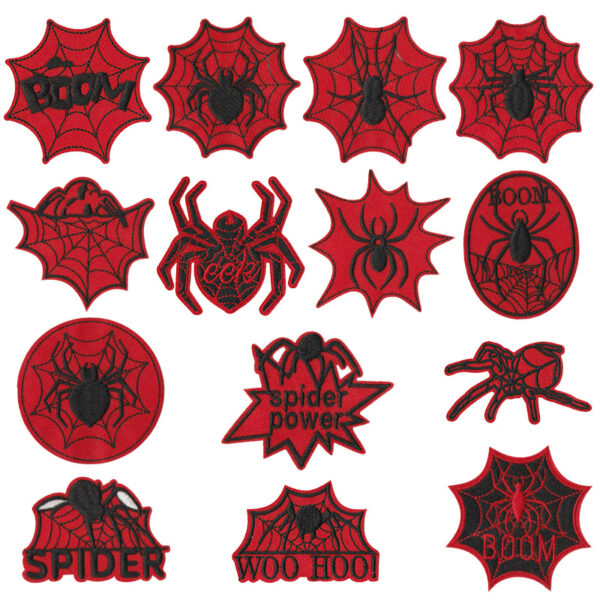 Wholesale Cartoon Red Spider Embroidery Cloth Sticke Patch