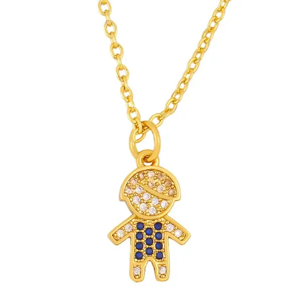 Wholesale Copper Plating Cartoon Character Necklace