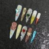 Wholesale Pure hand-worn armour foreign trade Europe and the United States ins wind nail piece nail patch fake nail nail piece cross-border