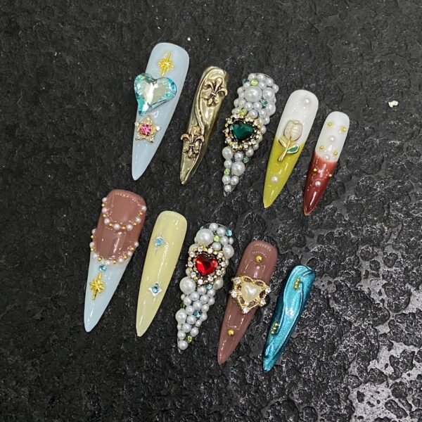 Wholesale Pure hand-worn armour foreign trade Europe and the United States ins wind nail piece nail patch fake nail nail piece cross-border
