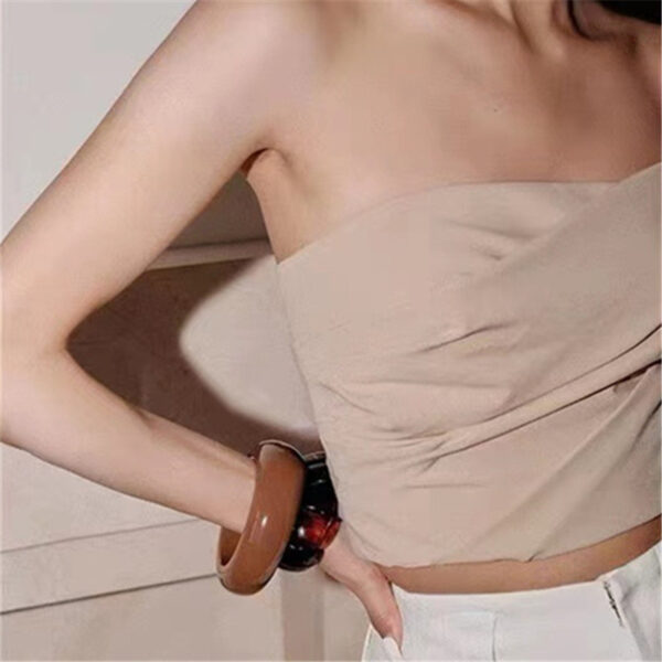oly-000c463b79073500833725047b1f8de3 Wholesale Large Marble Pattern Exaggerated Colorful Resin Bracelet Retro Geometric Round Smudged Transparent Bracelet