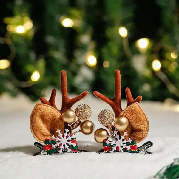 Wholesale Cute Christmas Deer Hair Clip Children's Day Side Corner Adorable Hair Accessories Hairband Hairpins Girls Hair Decorations