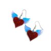Wholesale supply Valentine's Day jewelry colorful angel wings red love earrings acrylic earrings