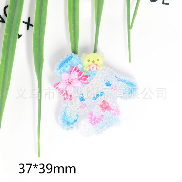 oly-002577ab48806232ba2d97ed127106d9 Wholesale Cute High-cut Surface Sequins Rabbit Rag Cloth Jewelry Acrylic Pin DIY Patch Accessories