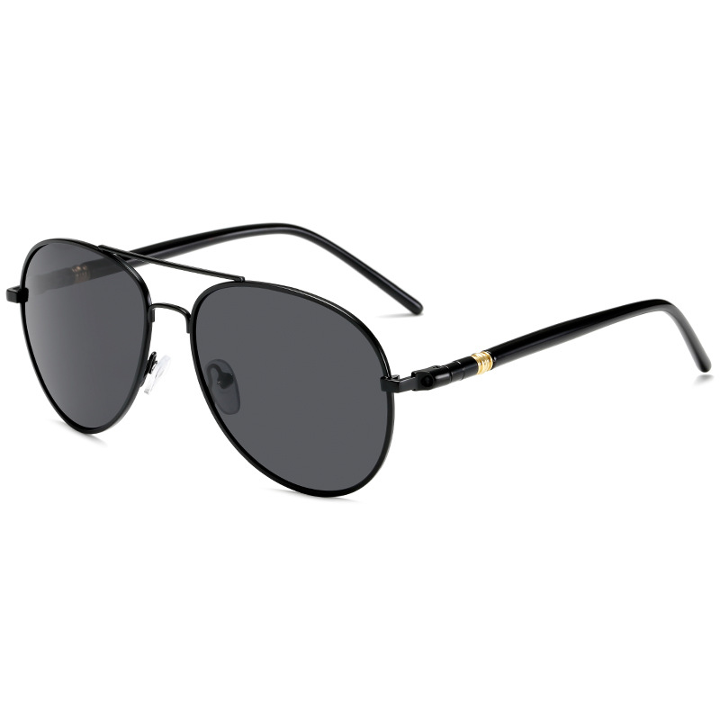 Wholesale New Metal Polarized Sunglasses for Men, European and American Double-Beam Color-Changing Driving Toad Glasses, Day and Night Driving Sunglas