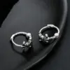 Wholesale Unisex Titanium Steel Cross Earrings Non-Fading Vintage Anchor Design Versatile Jewelry Unisex