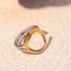 oly-0059be3ad7d22d94f73c465b83241b55 Wholesale PVD Coated Real Gold Plated 18K Gold Argyle 304 Stainless Steel Casual Retro Waterproof Non Tarnish Open Rings