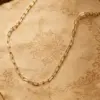Wholesale Unisex Paper Clip Necklace With Hypoallergenic 316 Stainless Steel And 14K Real Gold PVD Coated Cuban Link Chain