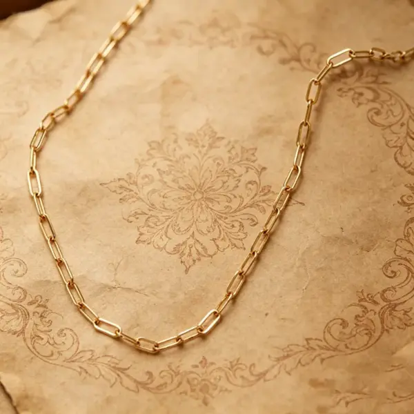 Wholesale Unisex Paper Clip Necklace With Hypoallergenic 316 Stainless Steel And 14K Real Gold PVD Coated Cuban Link Chain