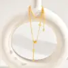 Wholesale Women's Jewelry Copper Material Geometric Design Cylinder Pendant Gold-Plated Imitation Gold Water-Plated Y-Shaped Necklace Gold