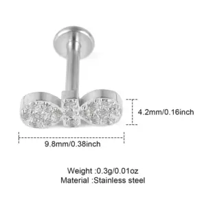 Steel White Zirconium / 1.2*8*9.8 * 4.2mm