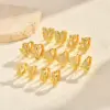 Wholesale Water-plated Imitation Gold Copper Material Inlaid Zircon Infinity Hoop Earrings Shiny Earrings Women's Jewelry All Seasons