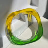 Wholesale fashion gradient transparent acrylic bracelet shaped resin square bracelet