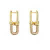 Wholesale Fashion U Shape Copper Zircon Bracelets Earrings Necklace In Bulk