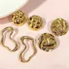 Wholesale Three-dimensional Geometric Stud Earrings For Women, 304 Stainless Steel With 18K Real Gold PVD Coated Plating, 0.03µm-0.05µm Thickness
