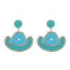 Wholesale Western Cowboy Hat Beaded Earrings Cowboy Hand-woven Earrings Bohemia