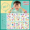 Wholesale quick hair children tattoo stickers cartoon little monster cute face arm funny personality tattoo stickers