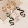 Wholesale Creative Zodiac Snake Enamel Diamond Car Keychain Bag Buckle Accessories Pendant Small Gift