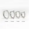 Wholesale Fashion Round Brass Inlay Zircon Hoop Earrings 1 Pair