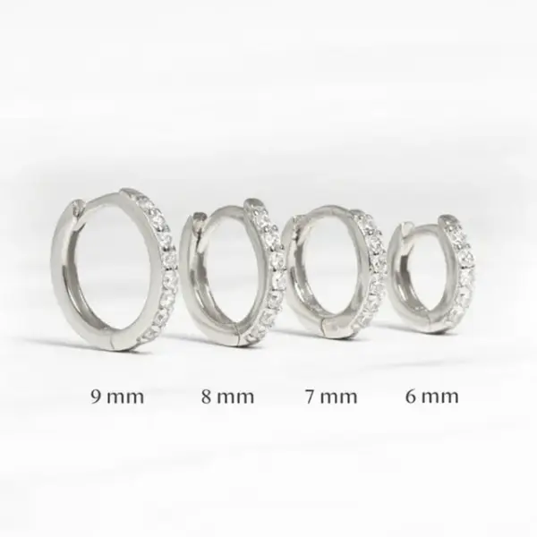Wholesale Fashion Round Brass Inlay Zircon Hoop Earrings 1 Pair