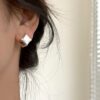 Wholesale Gold Rabbit Starburst Double-Sided Earrings for Women, Light Luxury Niche High-End Fashion Personality Versatile Trendy Earrings