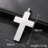 Wholesale Electroplated Titanium Steel Cross Pendant For Men's In Steel Color, Perfect For Spring