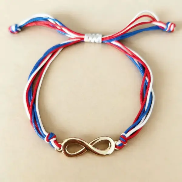 oly-012fc67412ce02f878670994707897bc Wholesale Heart Shape Braid Rope Bracelets For Unisex, Perfect For Independence Day Celebration