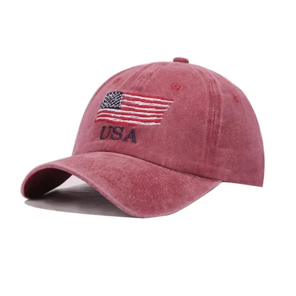 Wholesale American Flag Baseball Cap Unisex Outdoor Casual Cap Couple Hat Letter Design Summer Autumn Denim Material