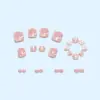Wholesale Sweet Independence Day Stripe Resin Press-On Nails, Resin Nail Art Accessories For Stylish Nail Decoration