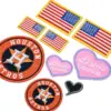 Wholesale 1 Piece 1 Set Letter American Flag Retro Classic Style Felt Clothing Sticker Patches